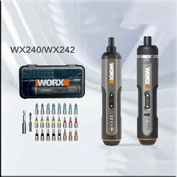 Worx 4V Mini Electrical Screwdriver Set WX242 Smart Cordless Electric Screw Driver USB Rechargeable Handle Set Drill Tool