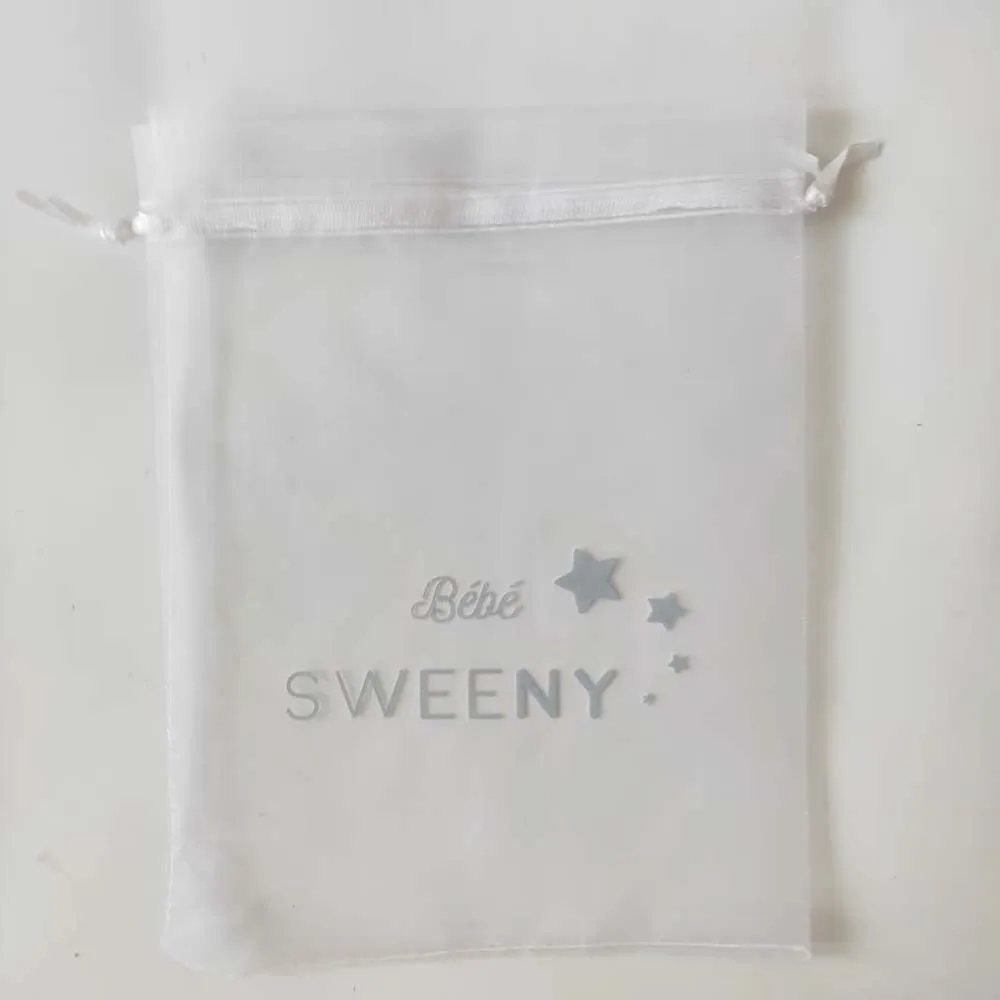 

100pcs 30*40CM jewelry White organza bag with your logo