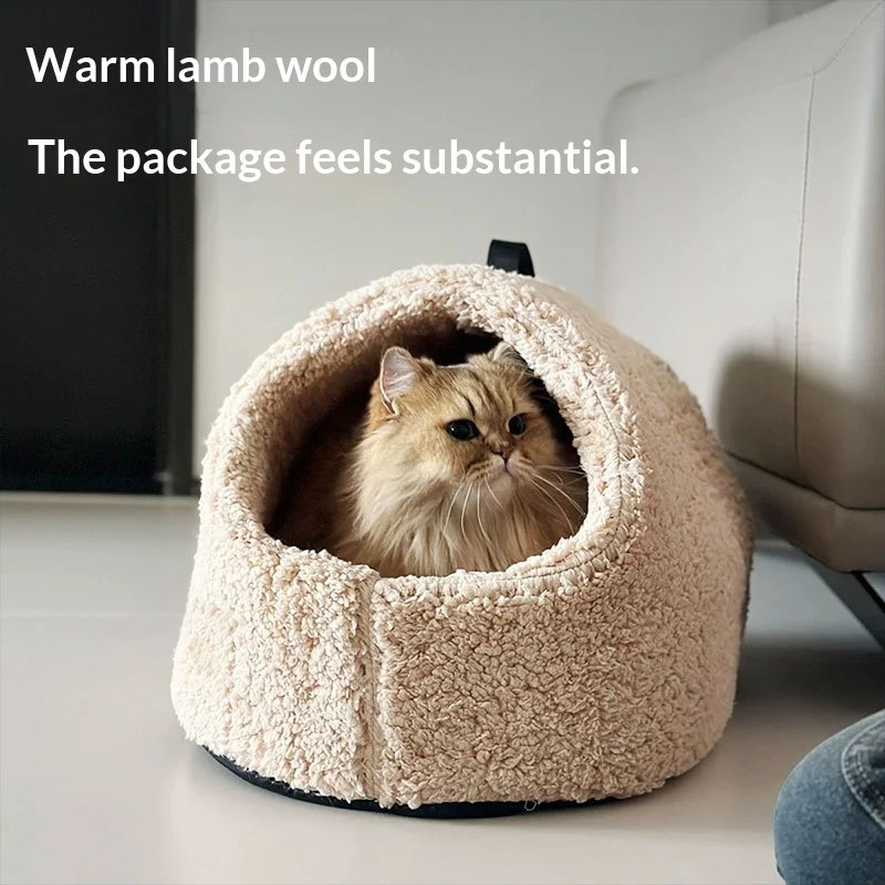 Cama cálida nido en forma de zapatilla para gatos y perros pequeños - imagen 4