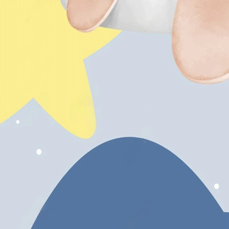 Custom Cartoon Sky Wolken Vliegtuig Muurschildering Behang voor Kinderkamer Achtergrond Muur Decor Jongens Meisjes Slaapkamer Wandbekleding