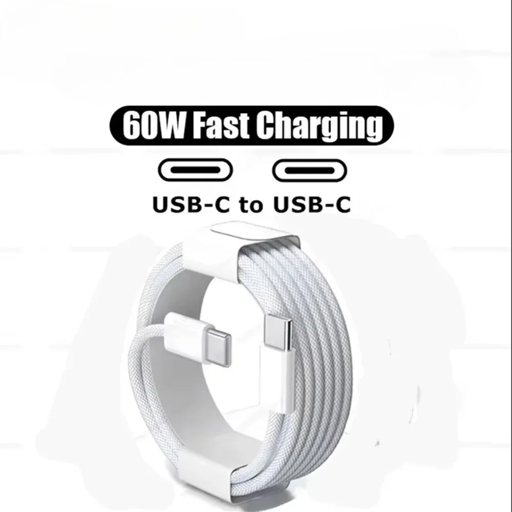 Original PD 60W Fast Charger 6A USB C to Type C Cable For Apple iPhone 15/16 Pro MAX Quick Charging For Xiaomi Samsung S24 Cabl