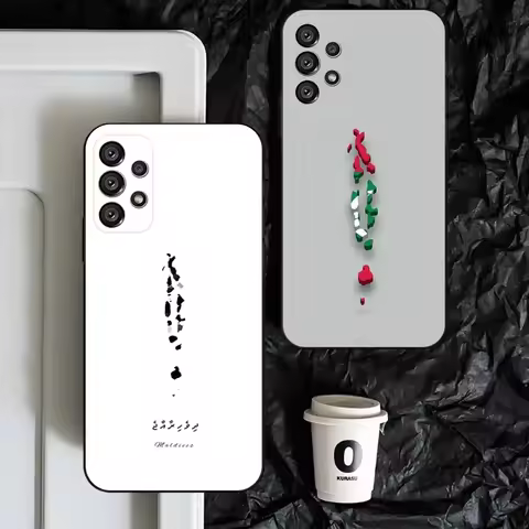 Maldives Map Phone Case For Samsung S25,S24,S23,S22,S21,S20,S10,Ultra,Plus,Lite,FE,Soft Silicone Black Cover