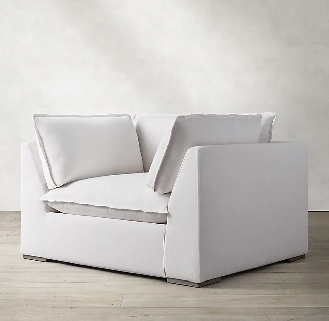 Retro furniture Italian minimalist modern fabric sofa solid wood sofa British classical