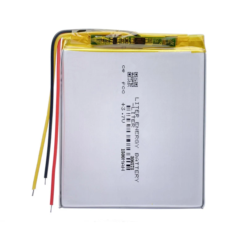 3 line 306573 3.7V 1500mAh Lithium Polymer LiPo cells power For PAD GPS Vedio Game E-Book Tablet PC Power Bank