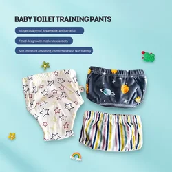 3PCS baby training pants 6-layer gauze diaper pocket Learning pants Baby boys and girls cloth diaper breathable diaper washable