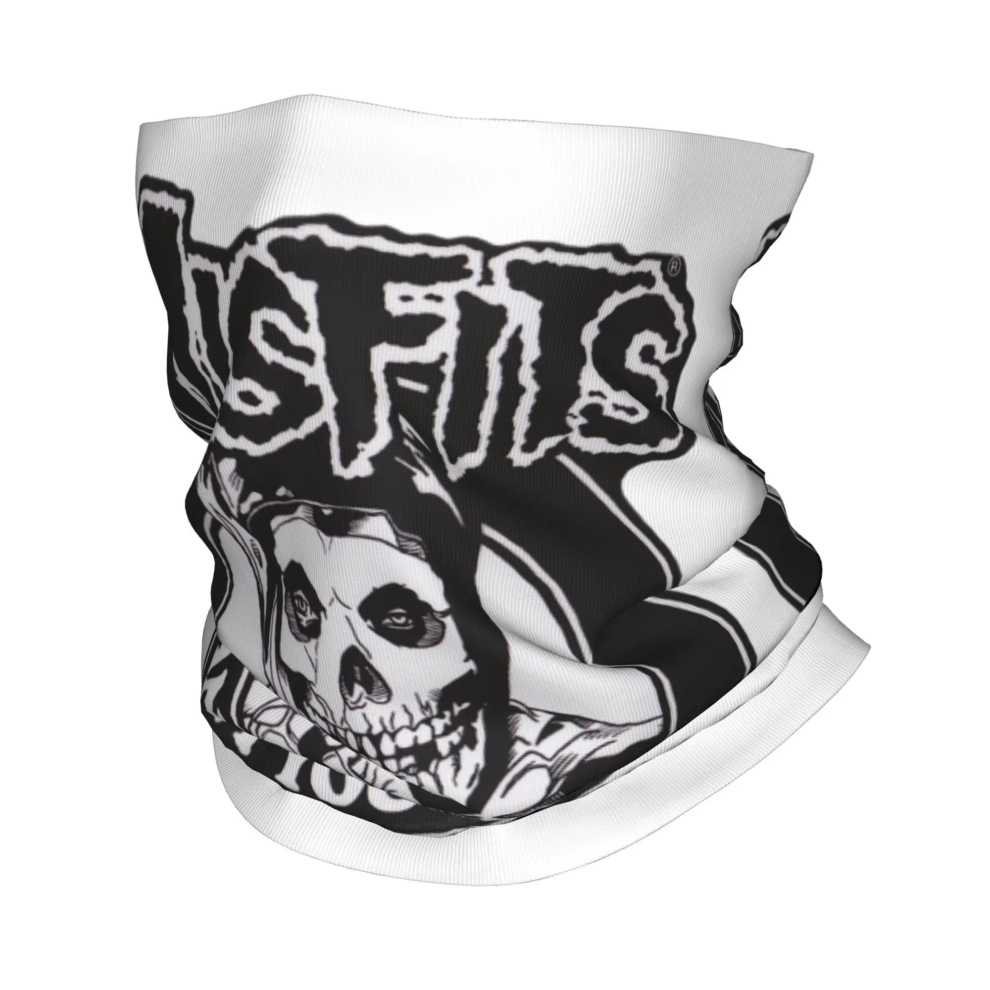 Misfits Skull Bandana Ghetta per il collo Sciarpa per il viso stampata Sciarpa da ciclismo multiuso Equitazione per uomo Donna Adulto Antivento