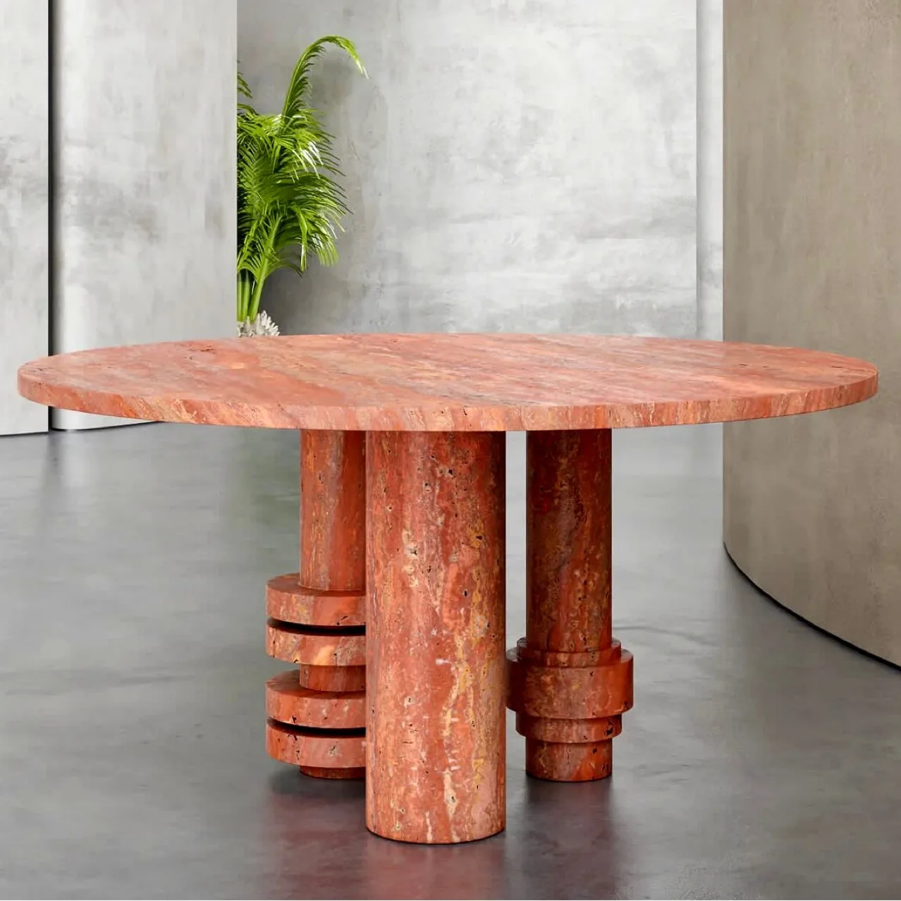 //Luxury Modern Red Fiberglass Sticker Dining Table Large Home Furniture For Living Room