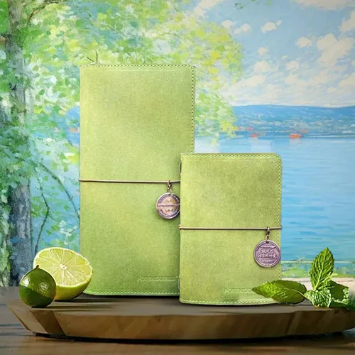 Potentate-Papel de acuarela 100% algodón 200g, cubierta Kraft lavable verde, diario de viaje a Color agua, cuaderno de bocetos para pintar