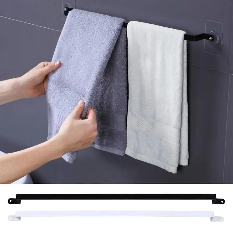 Bathroom Organizer And Storage Rack Towel Holder Bar Kitchen Cabinet Door Towel Holding Rag Space Saving Wall Mount rack