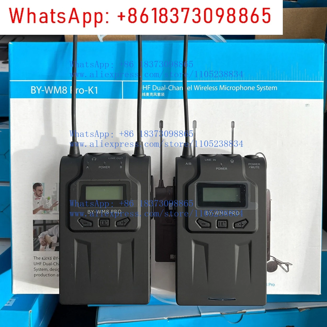 BY-WM8 Pro-K1 wireless lavalie - đánh giá và giá Wireless Lavalier Microphone Dual Receiver