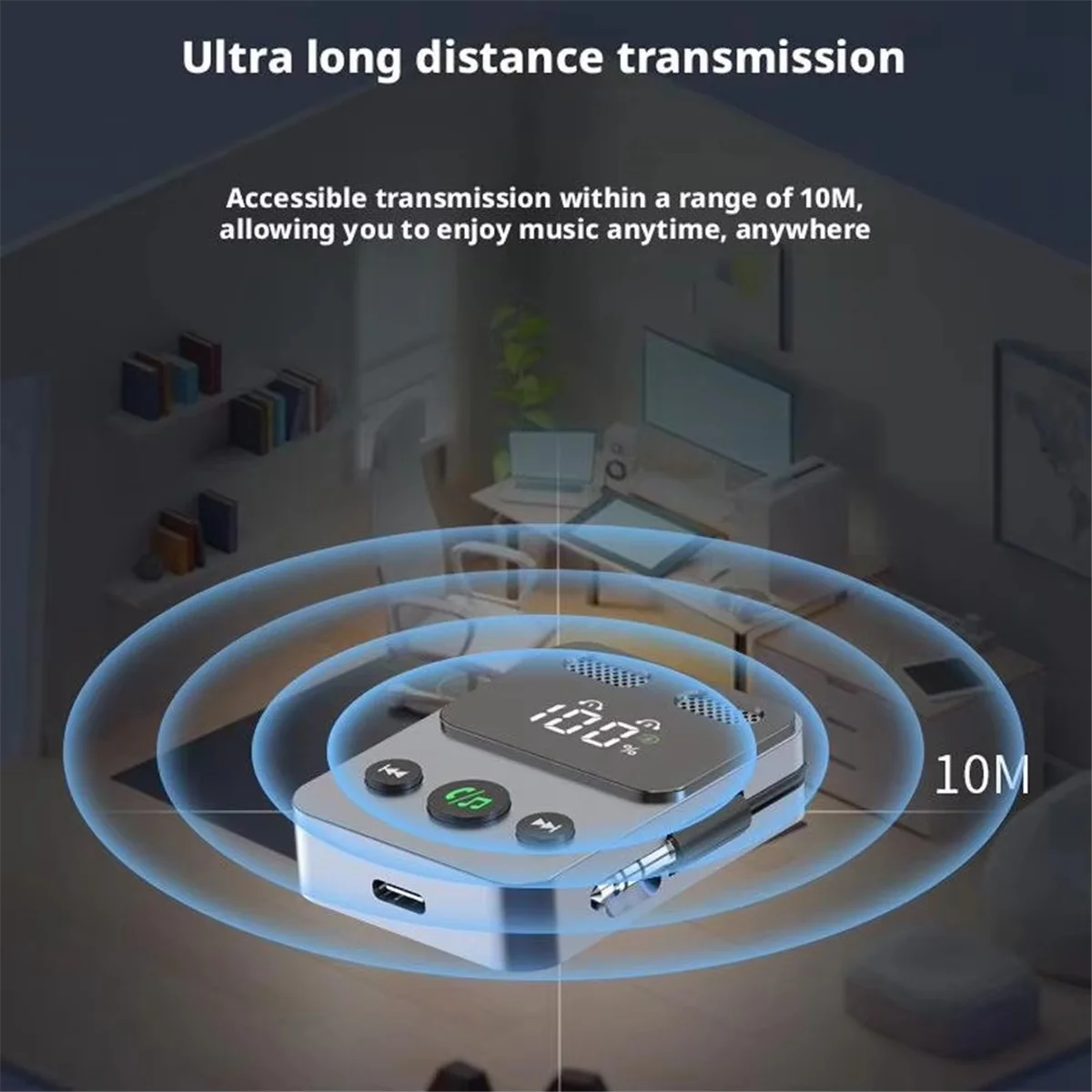 

Bluetooth 5.3 Передатчик Приемник Aux-адаптер Технология A2DP Громкая связь Беспроводной аудиоадаптер
