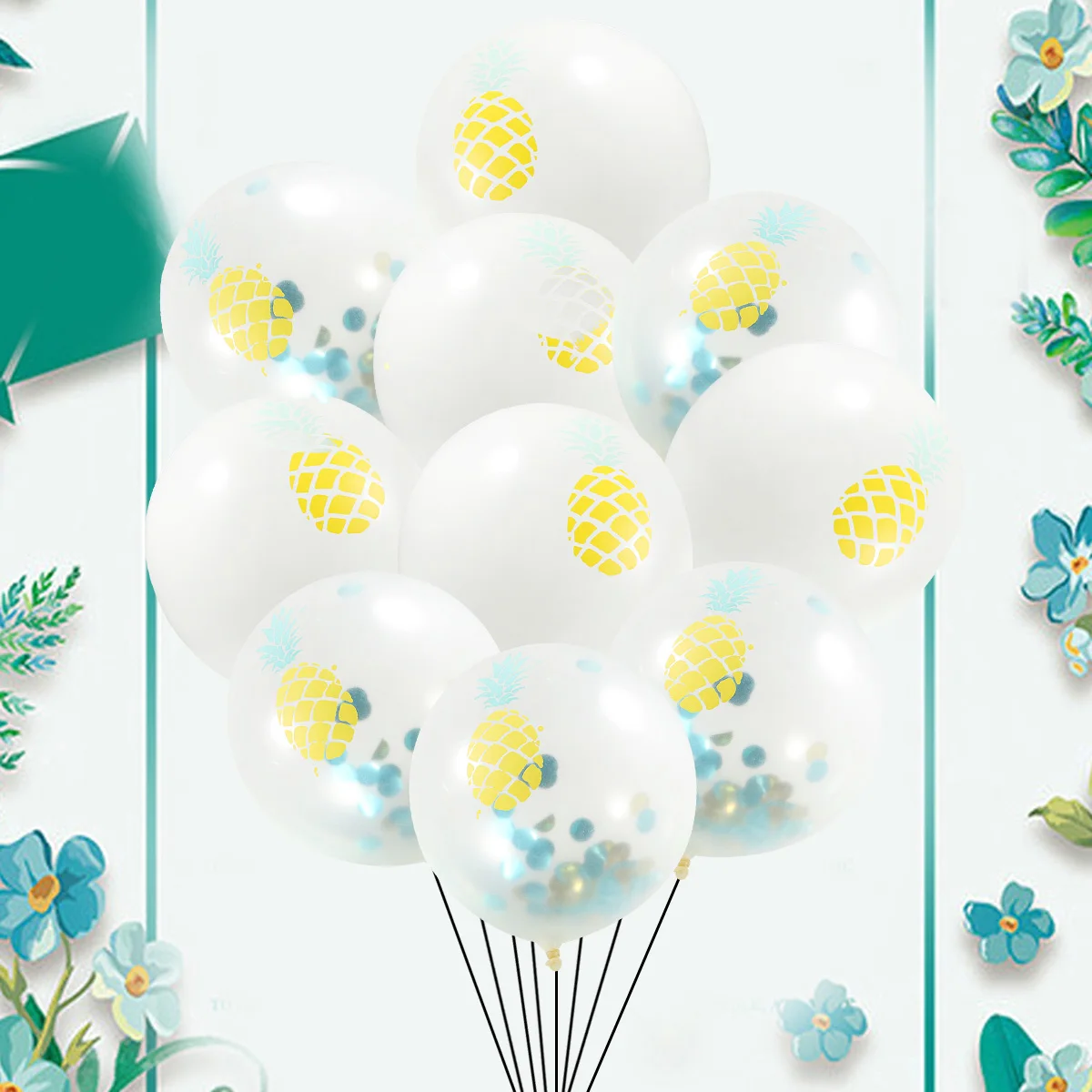

10 Pcs Pineapple Balloons Party Decoration Kids Room Latex Balloons Hawaii Favors Tropical Birthday Garden Supplies