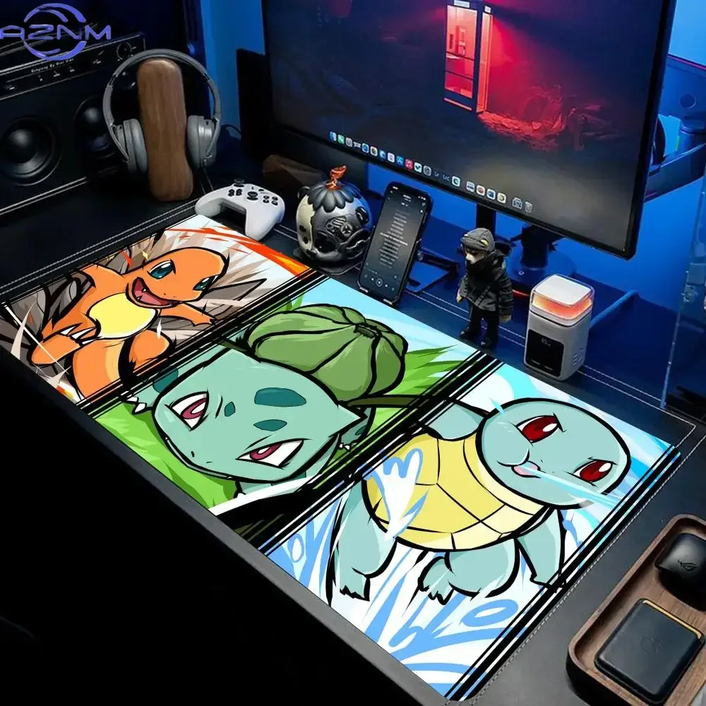 Tapis de souris Pokémon, grand tapis de bureau, tapis de jeu d'anime, tapis de souris de jeu XXL, tapis de souris de vitesse pour ordinateur et cabinet de jeu de bureau