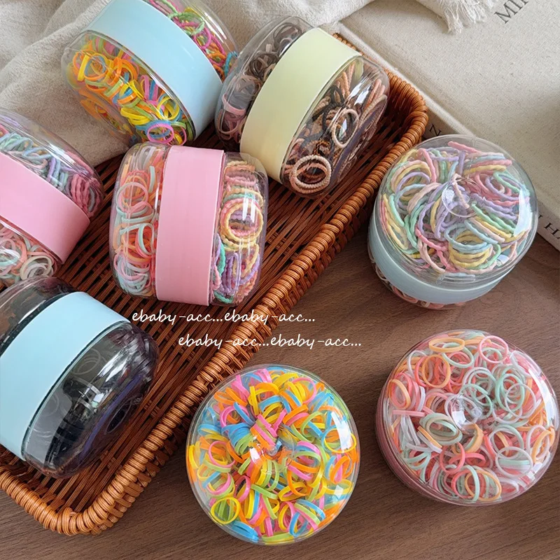Kids Hair Ties Disposable Mini Rubber Bands Elastic Hair Friendly Basic Durable for Thin Hair Ponytail Toddler Daily