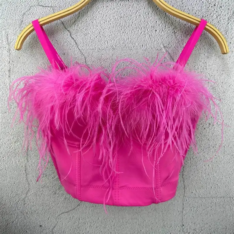 

Новинка: Жилет из страусиных перьев Ele Fibone Sle Street Selfie Strap, женская модная верхняя одежда из полиэстера, миди-длина