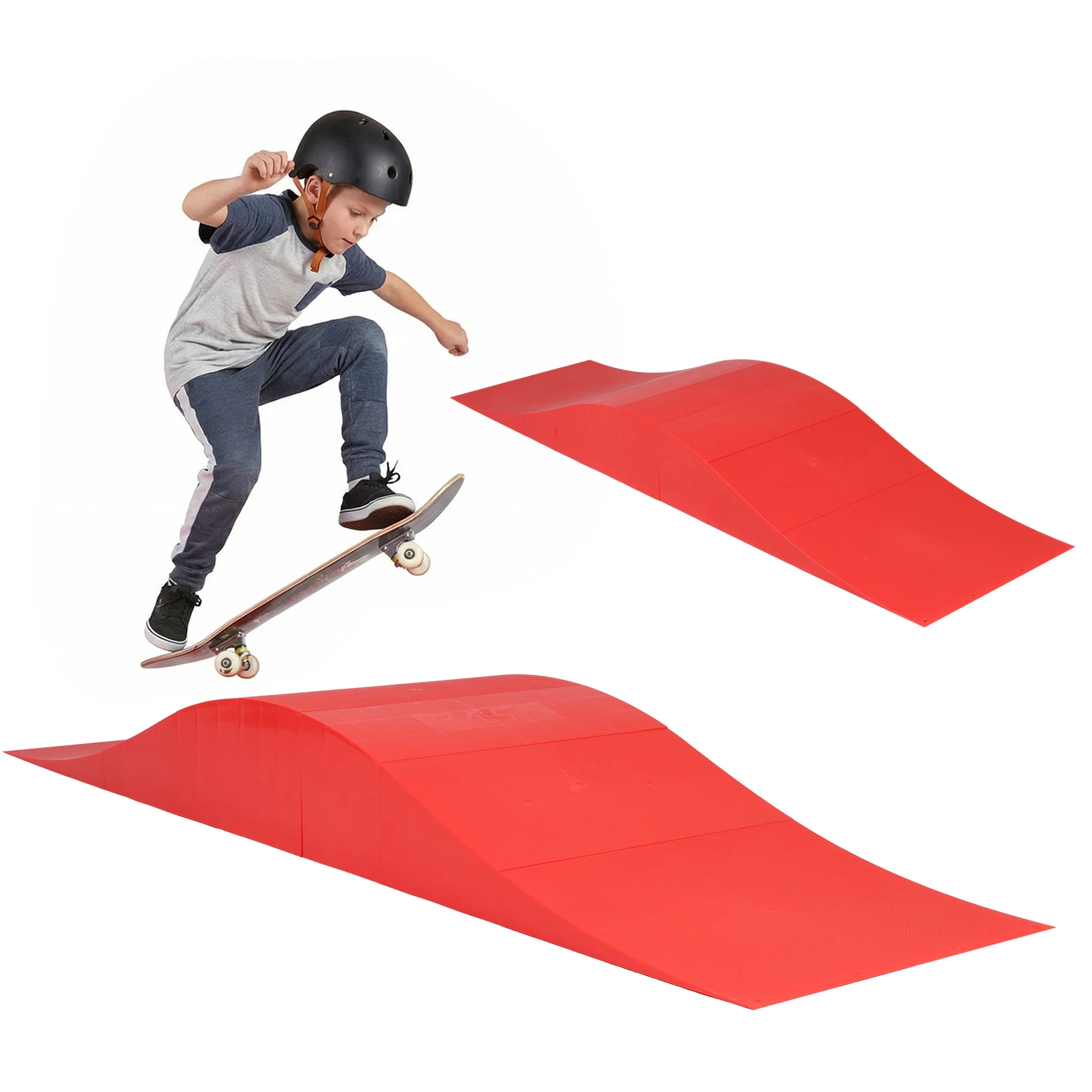 

Модульный волновой скейт-рамп (70 дюймов) с грузоподъемностью 150 кг для самокатов, для мальчиков, девочек и начинающих, для занятий спортом на открытом воздухе