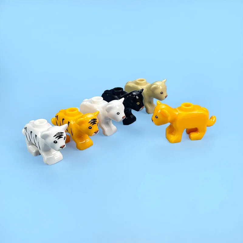 MOC City Mini Cute Animal Bear Sheep Goat Cat Rabbit Dog Family Farm Building Blocks Accessories Children Toys Christmas Gift