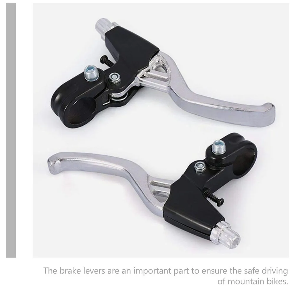 

1Pair Bike Brake Lever Aluminum Alloy Strong Braking Handle Replacement Parts Mountain Bike Clutch Handle Durable Metal