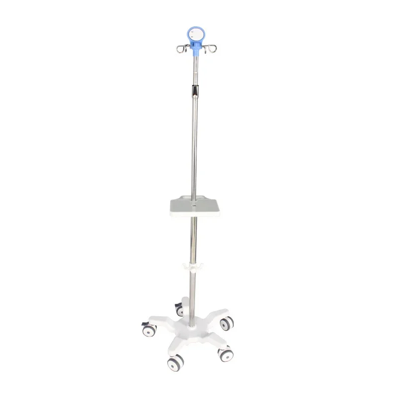 Stainless steel infusion stand medical syringe pump movable salt water stand silent pulley, large quantity and good price