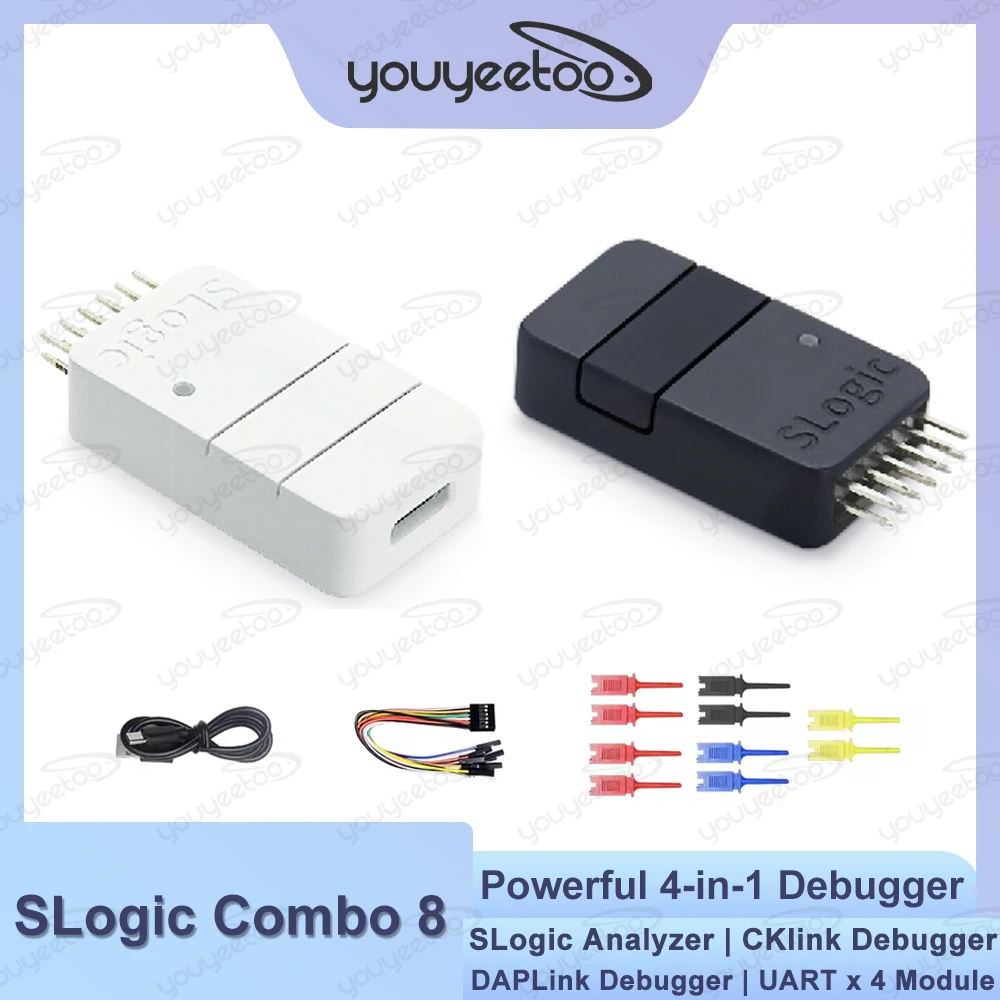 

Sipeed SLogic Combo 8 SLogic Analyzer DAPLink CKLink Debugger Tool Debug Serial Port 20Mbps Multi-platform Development Tools