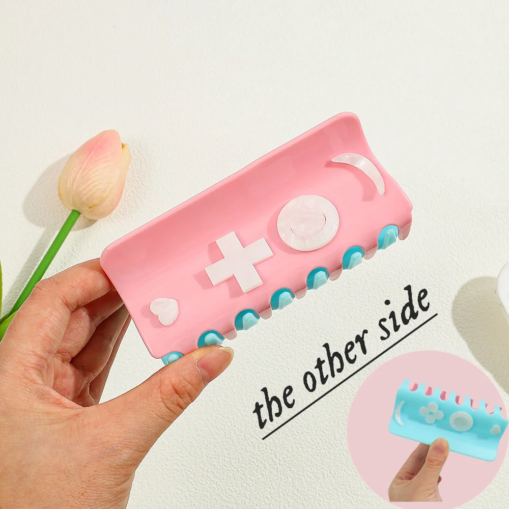 

Мультяшный компьютерный зажим для волос, акриловый материал, свежие цветные милые аксессуары для волос для девочек