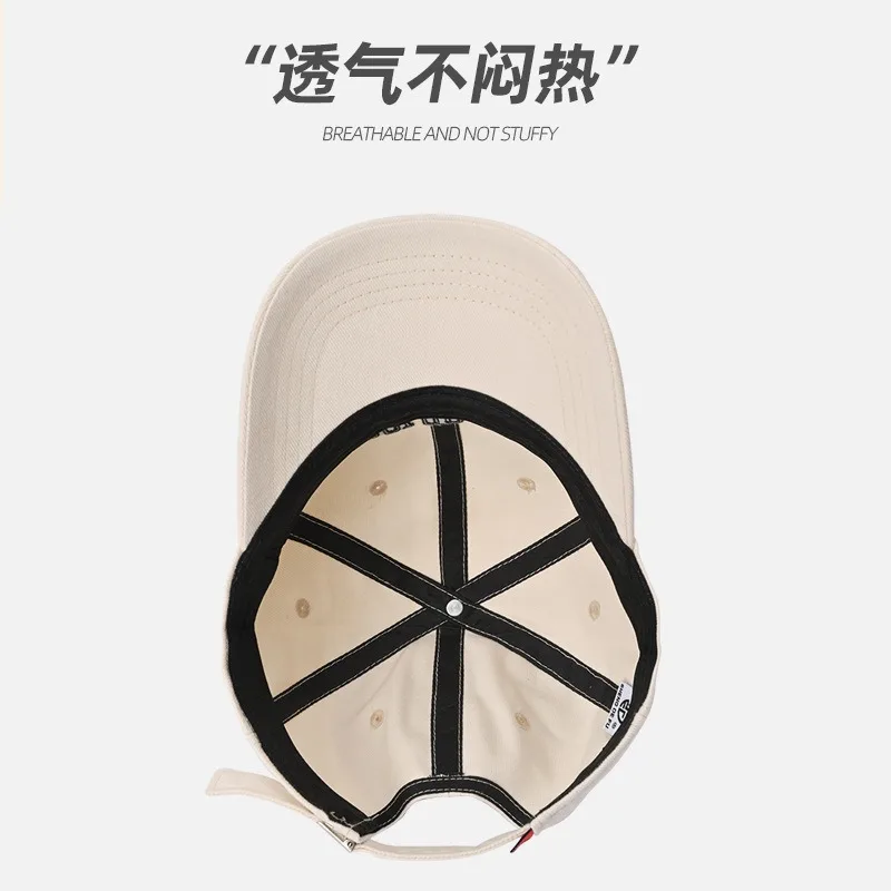 Women Embroidered Large Head Baseball Cap, Extra Wide Brim Face Slimming Dad Hat, Unisex Ins Style Spring Summer Cap