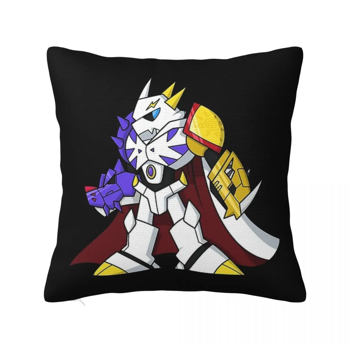 Digimoned Mini Omnimon Square Pillow Square Pillow White Square pillow