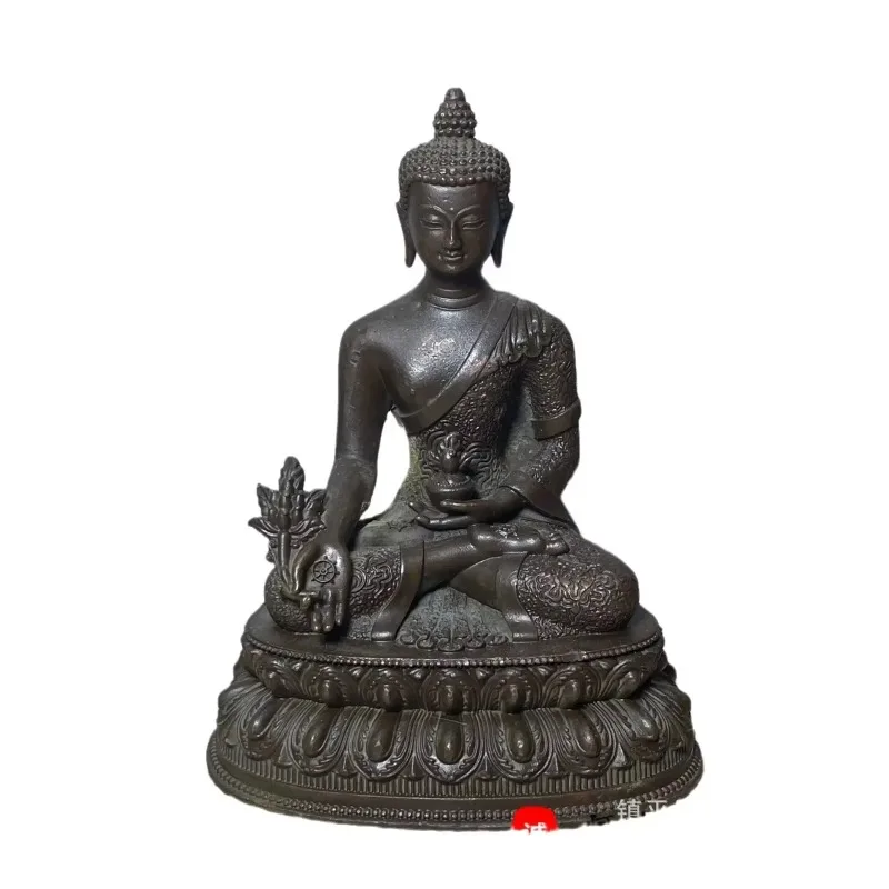 DSA   Buddha statue antique old Tibetan Buddha statue Huang God of Wealth  Medicine Buddha home decoration offering ornaments