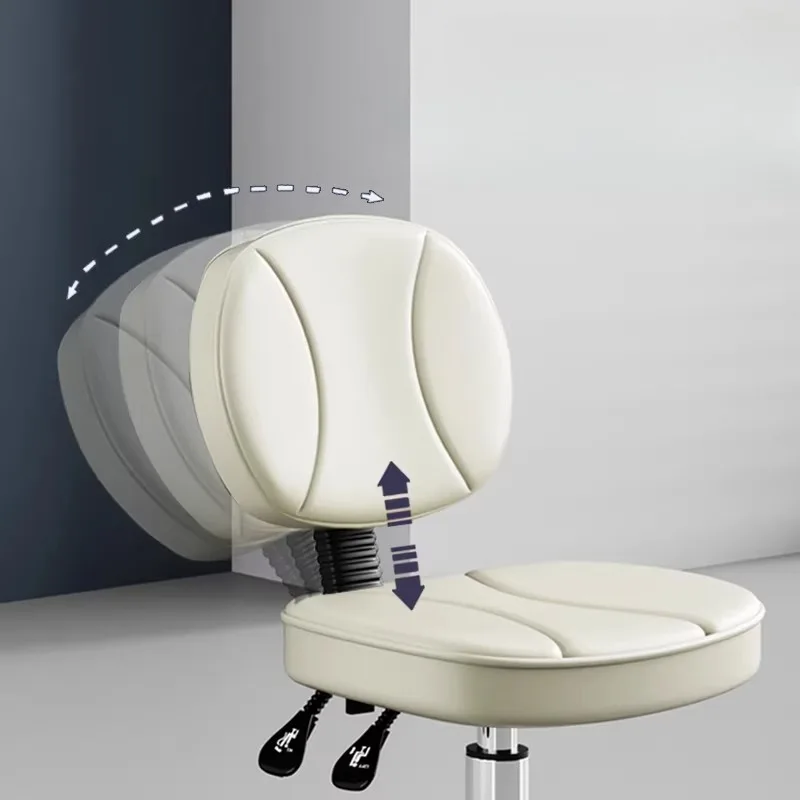 Ergonomic Swivel Chair with Height Adjustable & 360 Rotation, Multi-Function Stool for Office Desk, Beauty Salon & Home Use