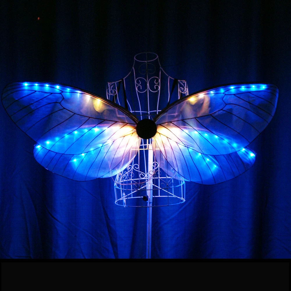 Led Glow dragonfly wings show activity butterfly costume   LED Isis Wings LED Dance Props performance wear