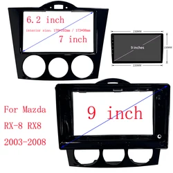 HAOCHEN 7/9 Inch 2 DIN Car Frame Fascia For Mazda RX8 RX-8 2003-2008 Android Radio Audio Dash Fitting Panel Kit