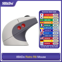 8BitDo Retro R8 Mouse with PAW 3395 Optical Sensor DPI 26K, Wireless 4K Polling Mouse with Charging Dock, Programmable Buttons