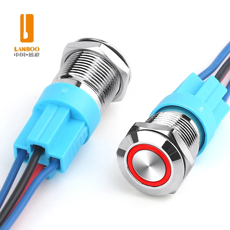 LB12B2 12mm Self-locking/reset Metal Button Switch