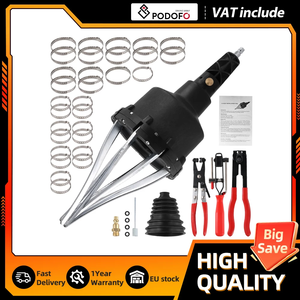 Podofo Outil pneumatique universel pour écartement et expansion de soufflets de cardan, pour tous les soufflets de cardan universels et d'origine