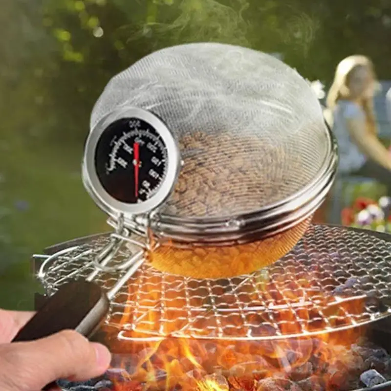 

Customizable 2-piece Manual Coffee Beans Roaster Stainless Steel Home Roasting Tool Easy to Coffee Beans Baker Professional Coff