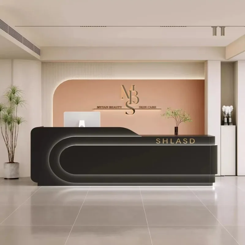 

Beauty Decorations Reception Desks Luxury Design Reception Desk Bar Counter Shelf Escritorio De Recepcion Commercial Furniture