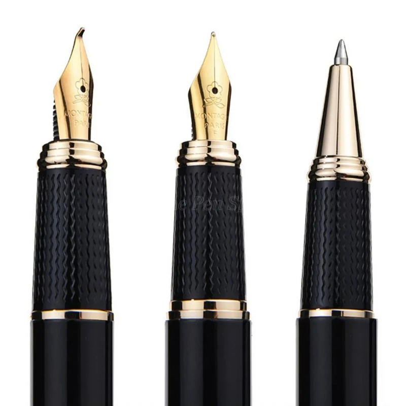 

Montagut 2000 Fountain Pen Set With Bent Nib Calligraphy Rollerball Pen Refill Three-head F&M Nib Bottled Ink Gift Pen Set