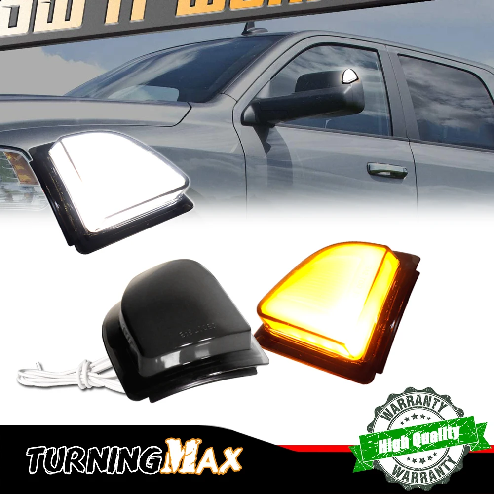 

Двухцветный светодиодный белый DRL и янтарный указатель поворота для Dodge Ram 1500 2500 3500 4500 5500, передние боковые зеркала