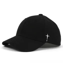 Broadside Cross Embroidery Baseball Cap Unisex Adjustable Outdoor Travel Sun-Proof Holiday Leisure Versatile Gift Peaked Cap