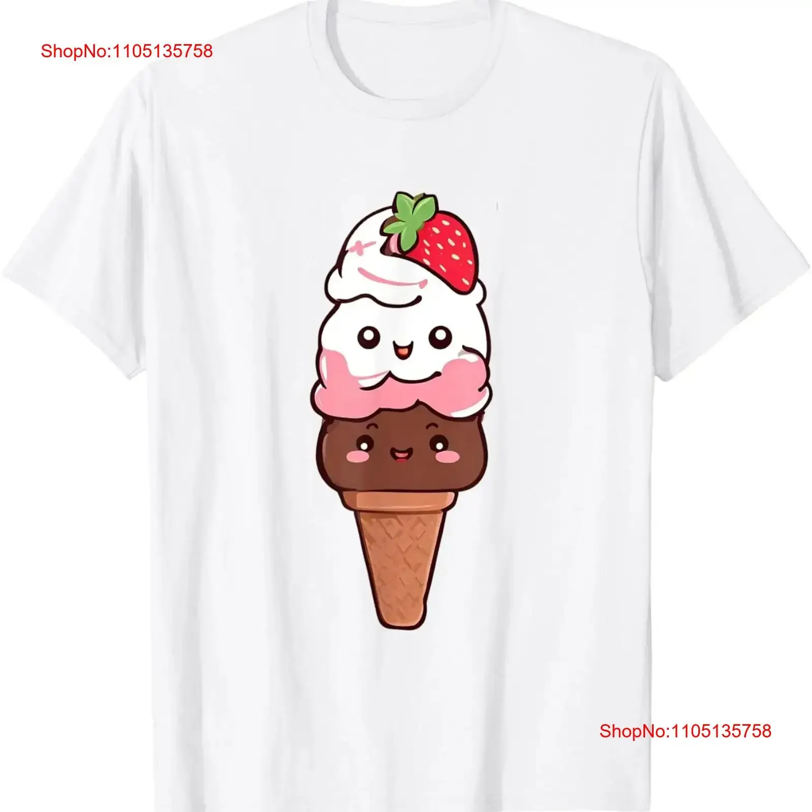 Neapolitan Ice Cream Mix Chocolate Vanilla Strawberry T Shirt  vintage Washed Versatile graphic Breathable Stretched