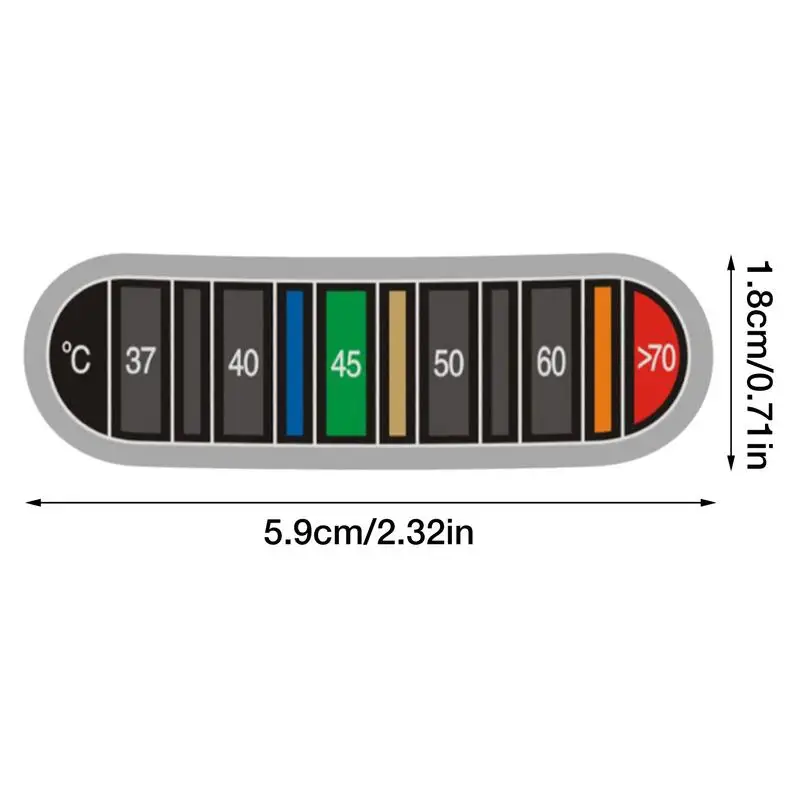 Stick On termometro Strip strisce termometro ad acqua per tazza di caffè adesivi termometro Display della temperatura per cambio colore