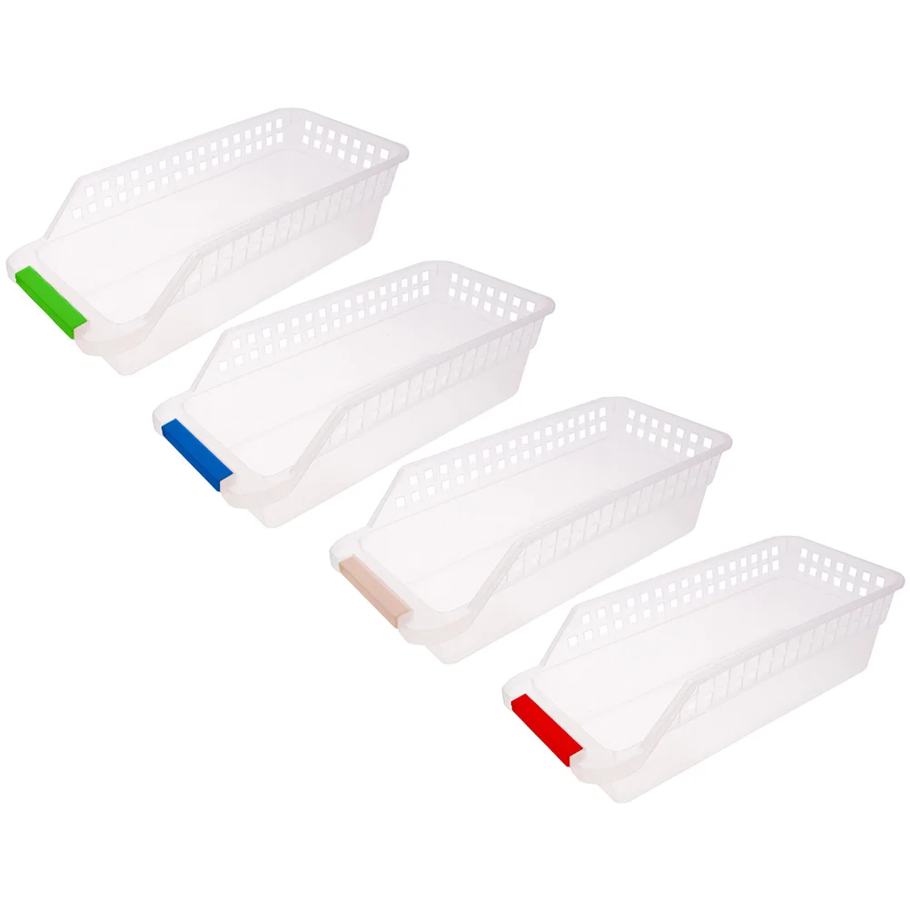 

4Pcs Plastic Kitchen Storage Basket Drawer Organizer Sundry Storage Container Fruit Vegetable Seasoning Holder