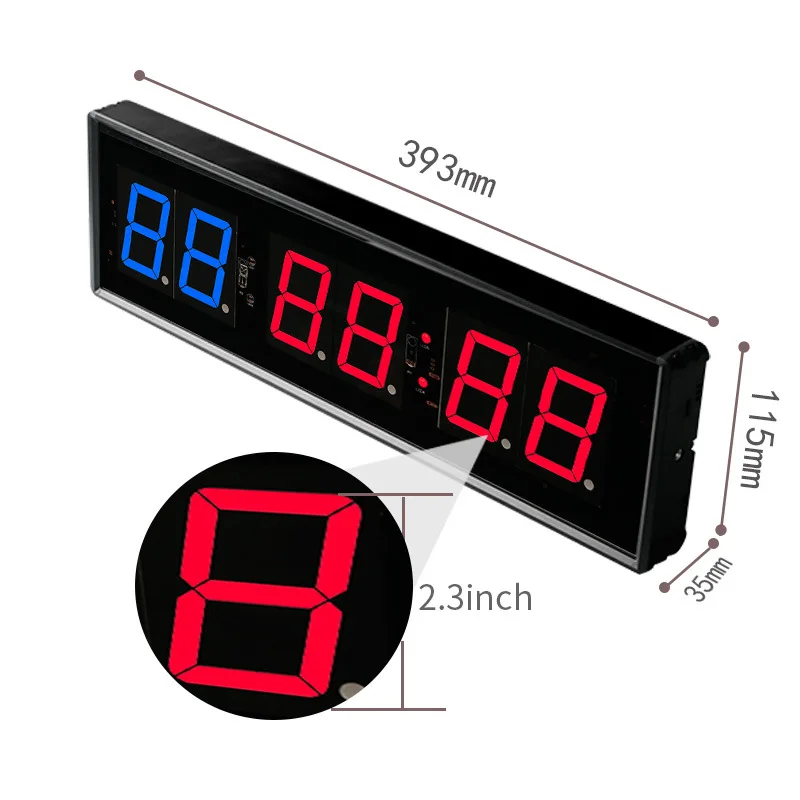 2.3-Inch Large Screen Display Positive Countdown Stopwatch, Multiple Sets of Cyclic Timing Fitness Timer