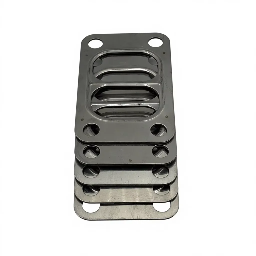 5pcs Stainless Steel Multi Layers 3 Layer T3 Turbo Turbine Inlet Divided Gasket For 4 Bolt Flange