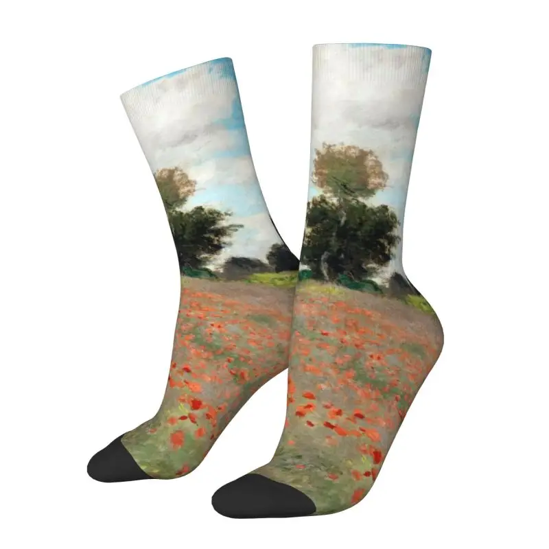 

Custom Kawaii Printed French Impressionist Art Socks for Women Men Stretch Summer Autumn Winter Claude Monet Painting Crew Socks