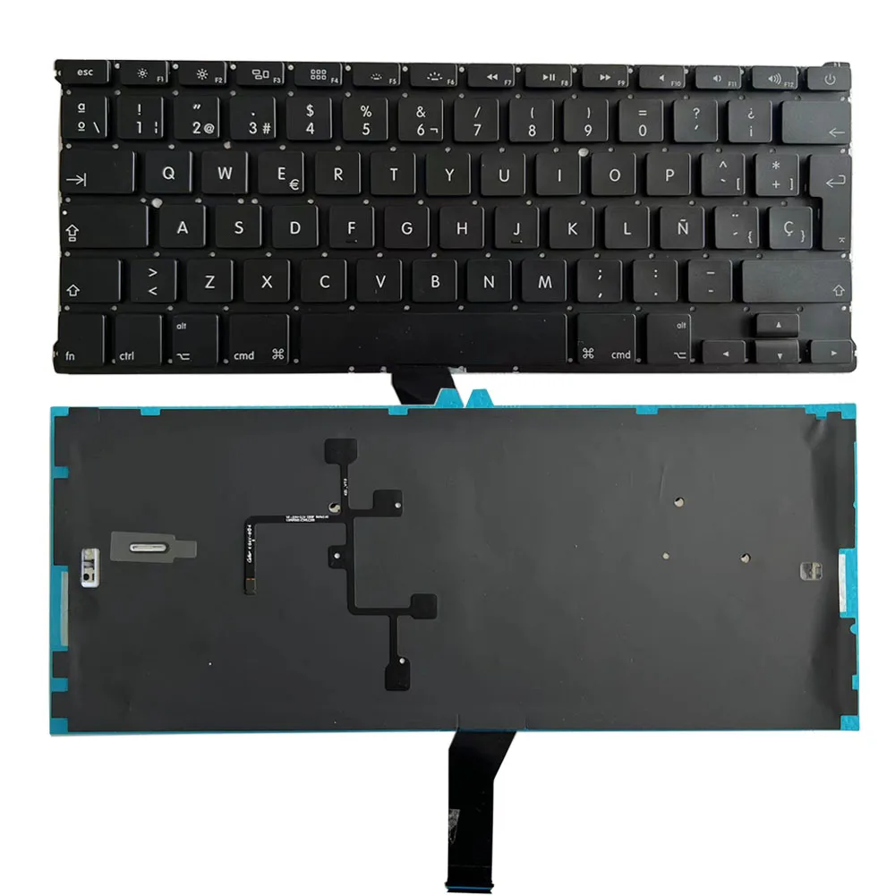 Nowa podświetlana hiszpańska klawiatura dla Macbook Air 13 "A1466 A1369 Laptop SP układ MD231 MD232 MC503 MC504 2011-15 lat