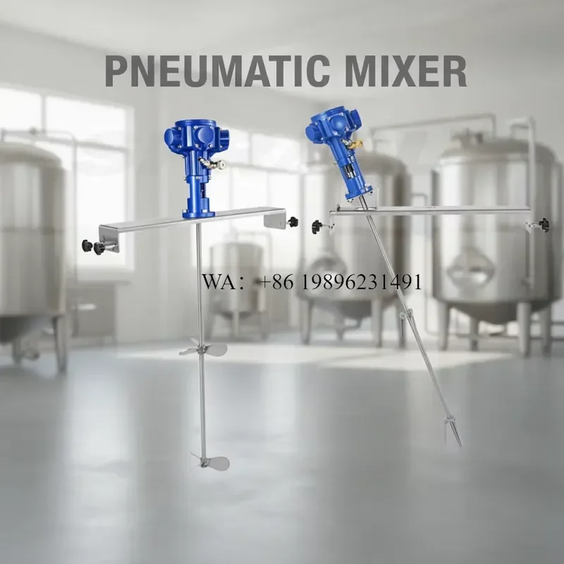 Wmwmnu for SPRALL Industrial Inclined Horizontal Plate Agitator Chemical Stirring Liquid Motor Mixer 200L Capacity Coating