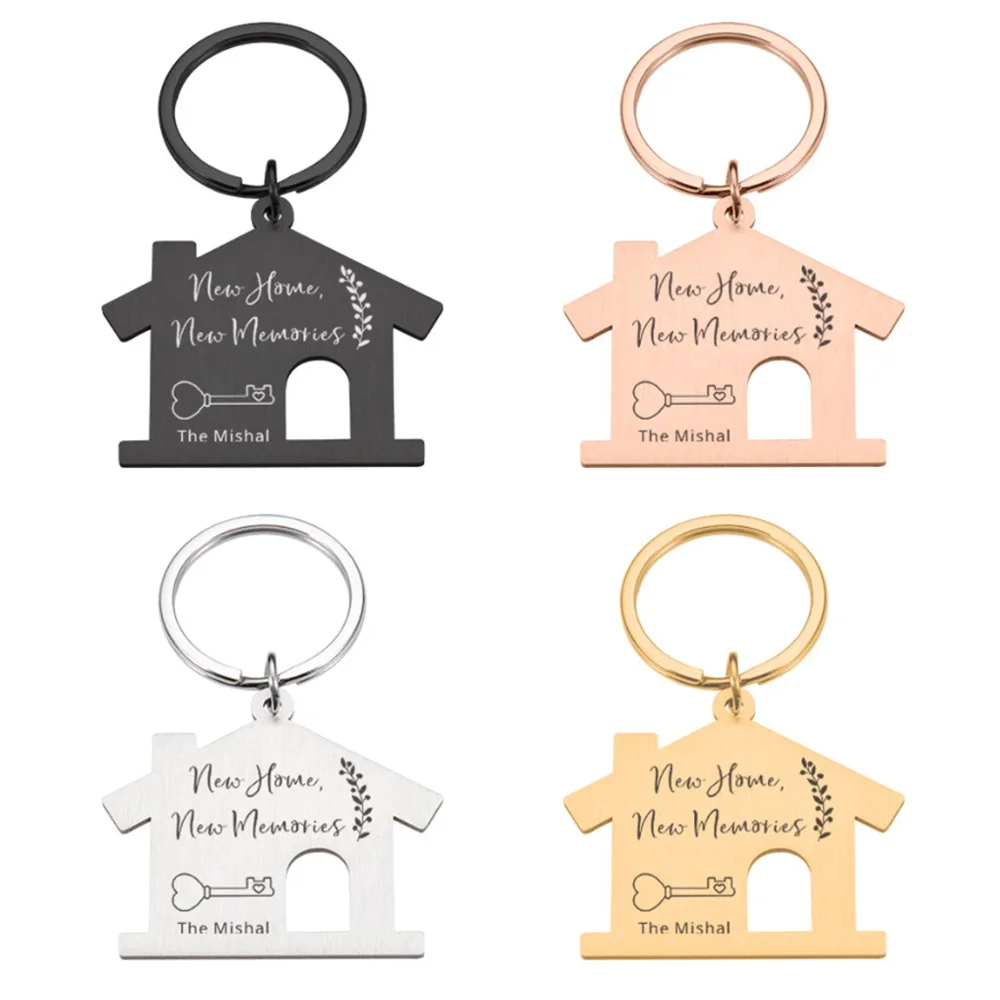 Personalized and Customized Stainless SteelKeychain, Couple Keychain, new Home, new Memories, New House Gifts