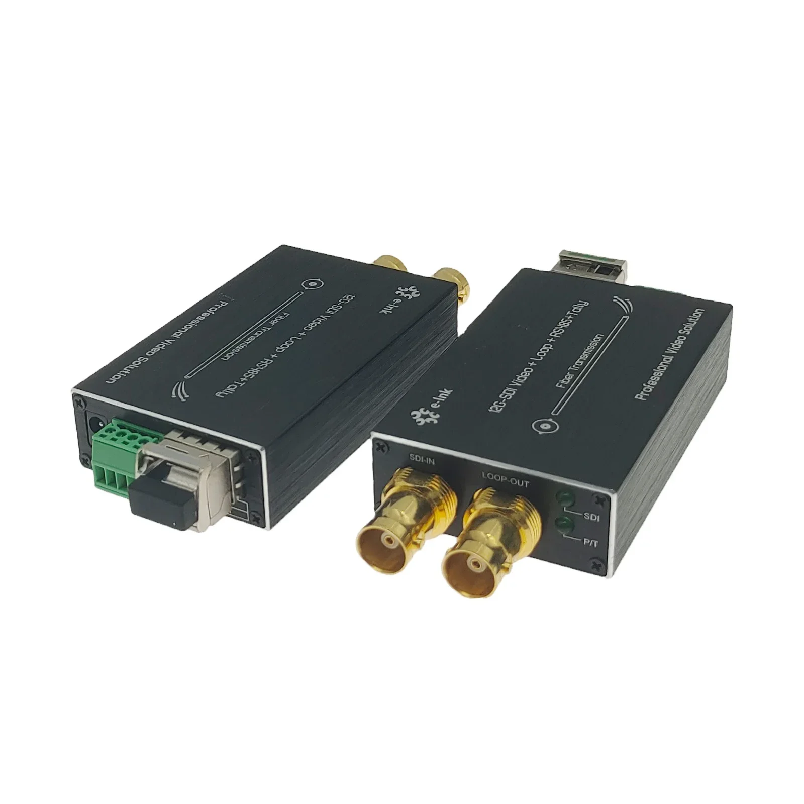 Mini Converter Optical Fiber 12G-SDI with Tally and loop out Single Mode Fiber LC Connector 20KM