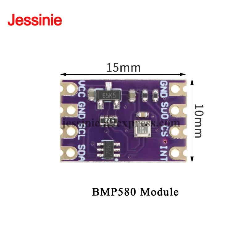 10 Stück/1 Stück BMP580 Hochpräzises Atmosphärendruck- und Temperatursensormodul IIC/SPI, kompatibel mit BME280 und BMP388